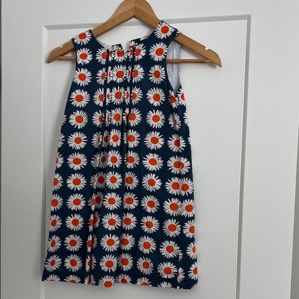Vintage Marimekko Floral Navy Kids Dress
